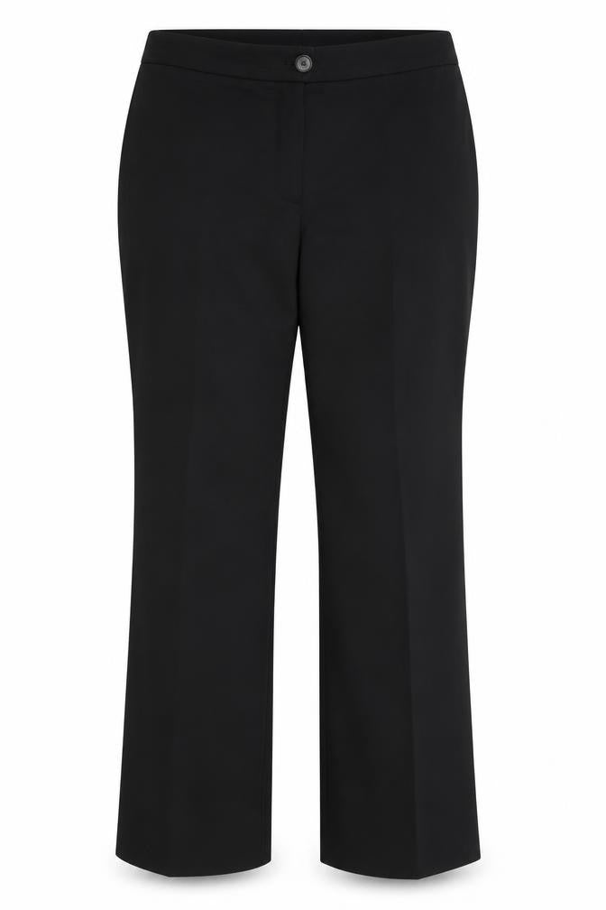 Front view of AMARANTO women’s black trousers, size UK 16, 29-inch leg