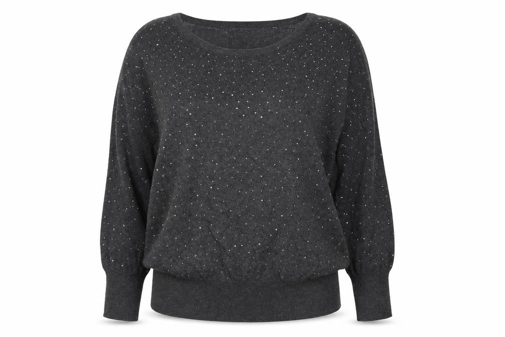 store twenty one Womens Grey Polka Dot  Pullover Jumper Size L