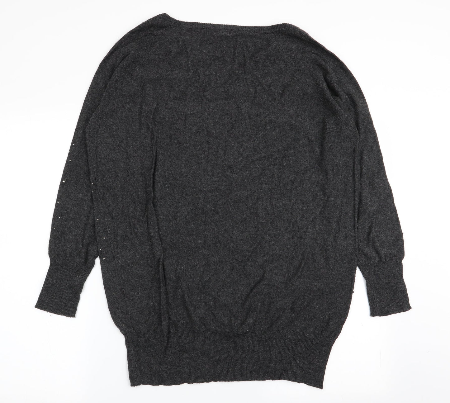 store twenty one Womens Grey Polka Dot  Pullover Jumper Size L