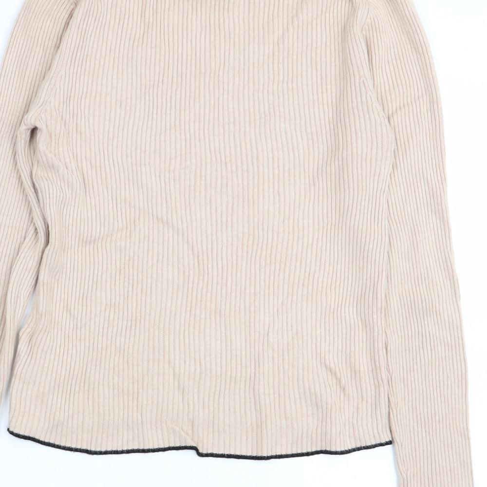 Topshop Womens Beige   Basic T-Shirt Size 8