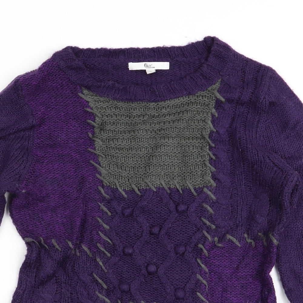 Klass Womens Purple   Pullover Jumper Size S