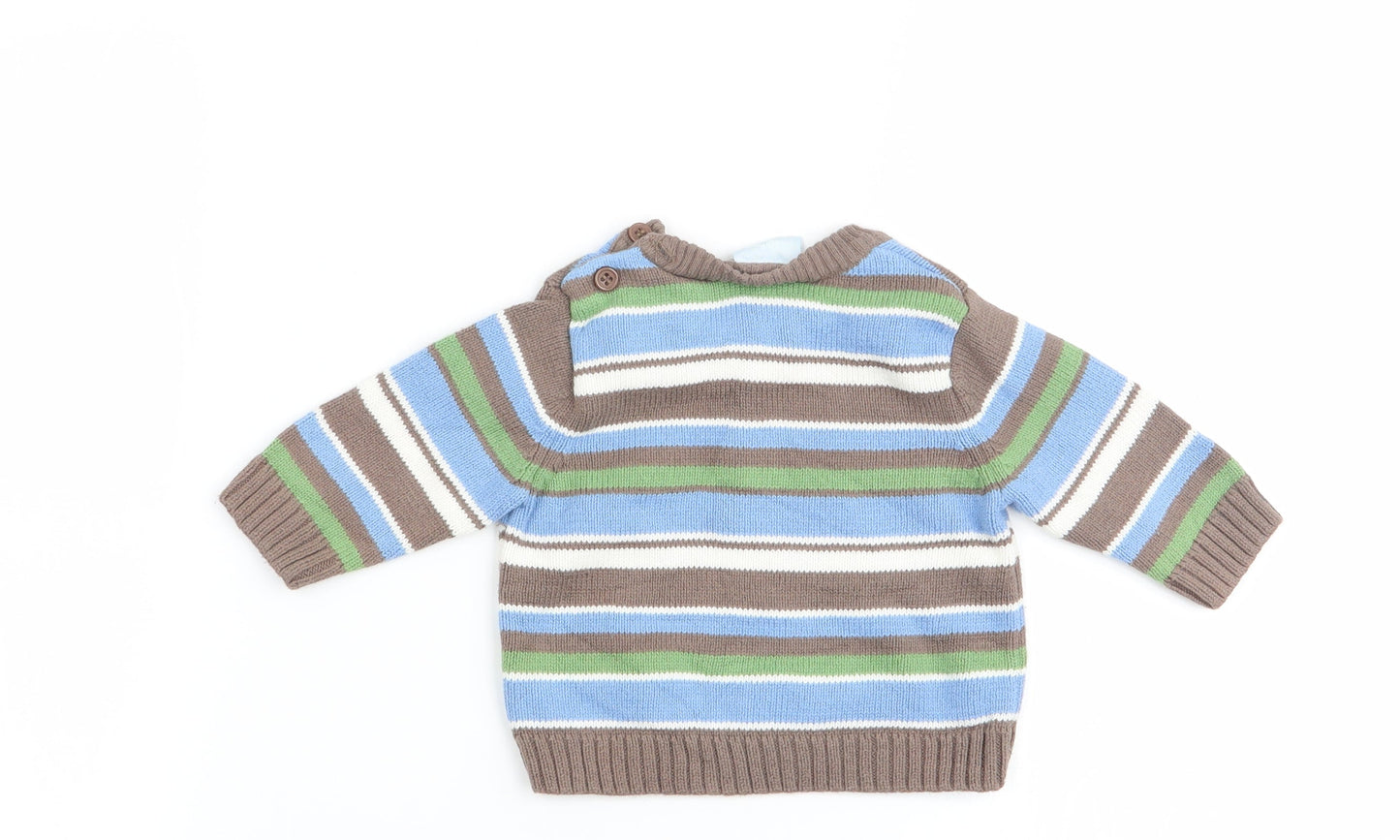 Cherokee Boys Multicoloured Striped  Pullover Jumper Size 0-3 Months