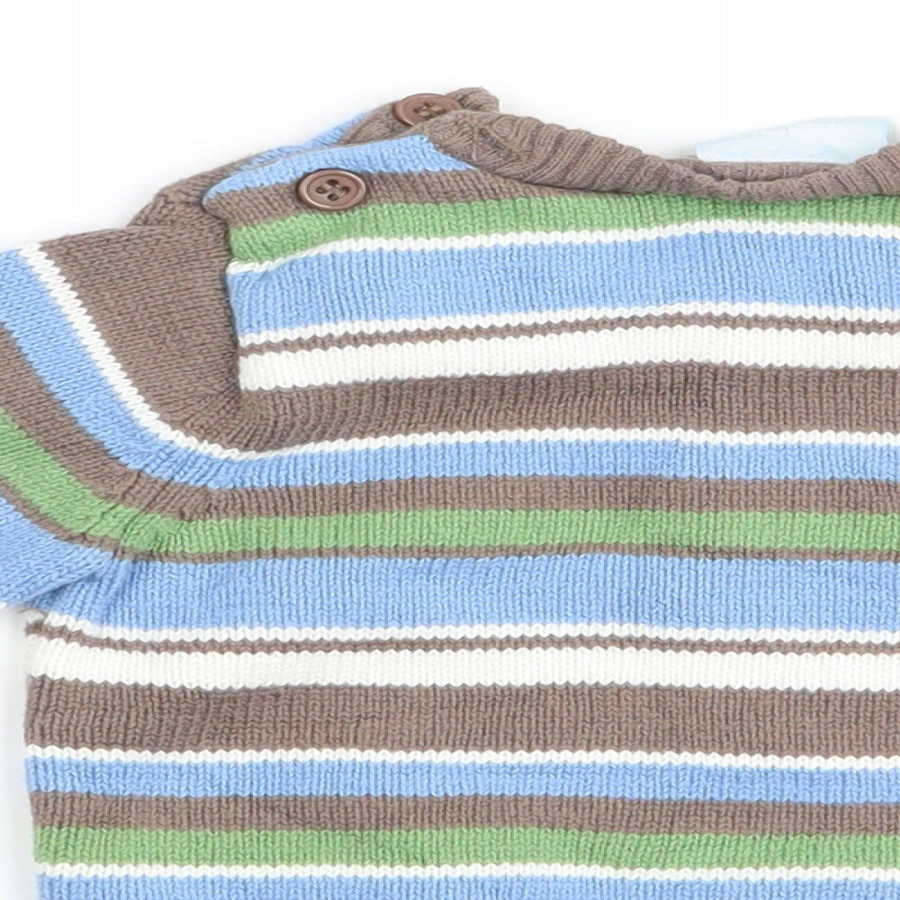 Cherokee Boys Multicoloured Striped  Pullover Jumper Size 0-3 Months