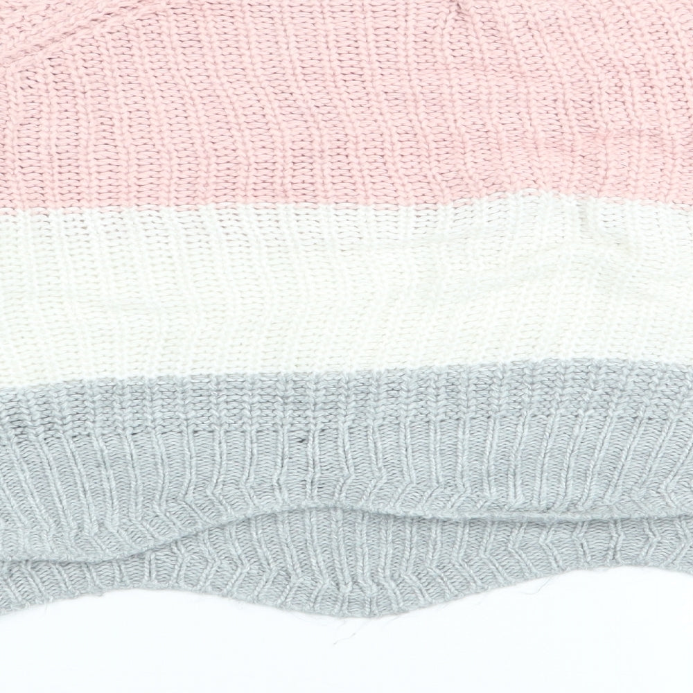 cameo rose Womens Multicoloured Striped  Pullover Jumper Size S