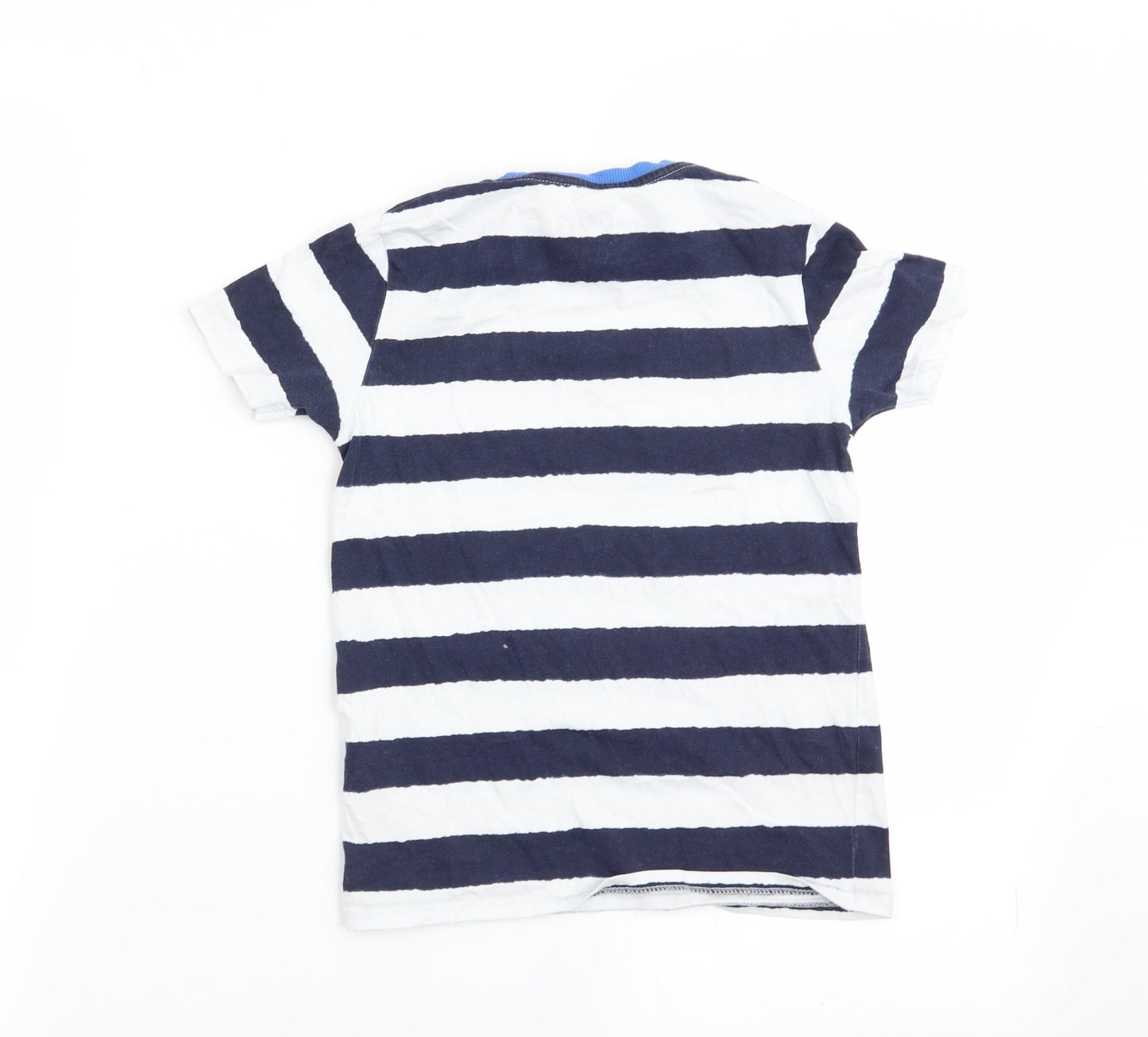 M&S Girls Multicoloured Striped  Basic T-Shirt Size 5-6 Years
