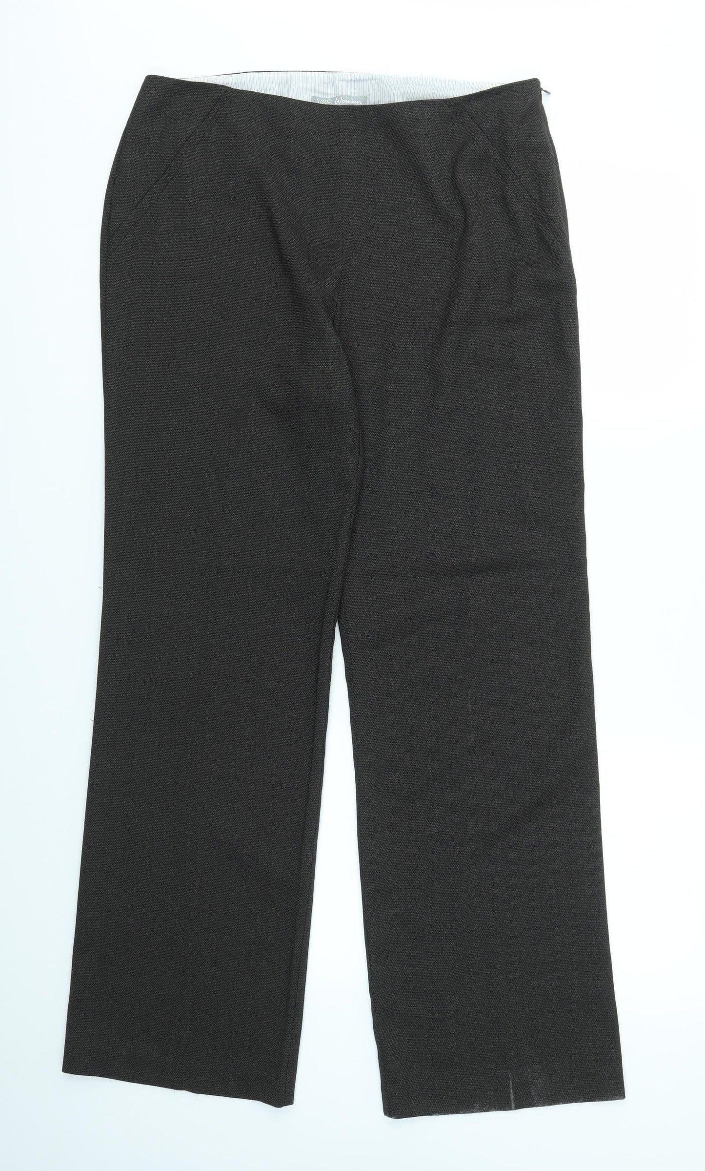 M&S Womens Brown   Trousers  Size 14 L31 in