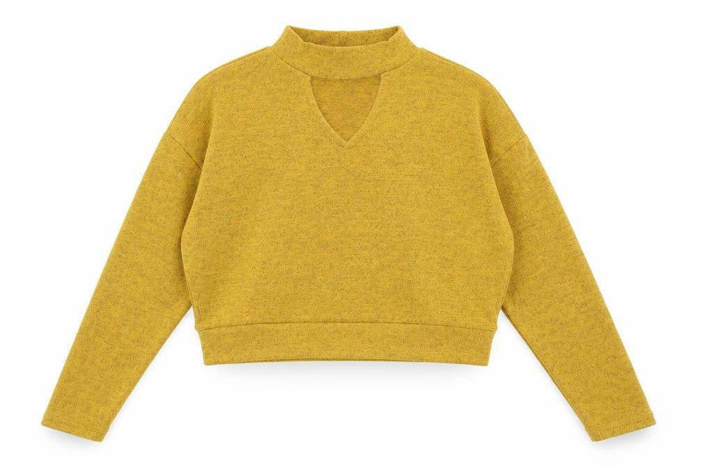 New Look Girls Orange Houndstooth  Pullover Jumper Size 10-11 Years