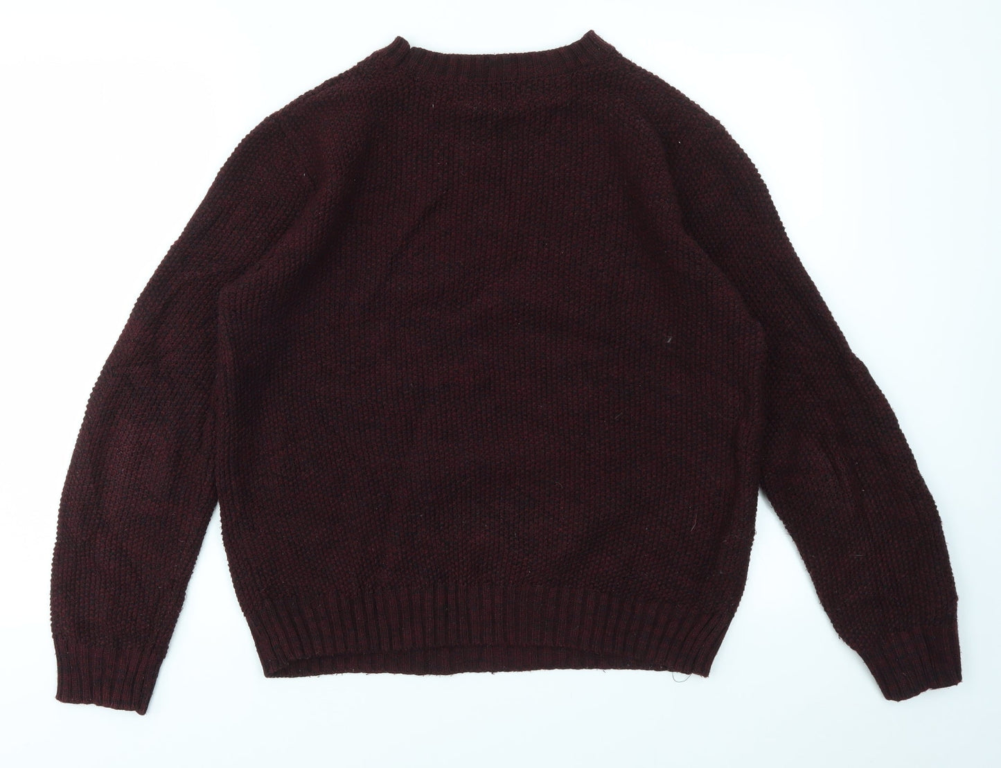 Primark Mens Purple Houndstooth  Pullover Sweatshirt Size M