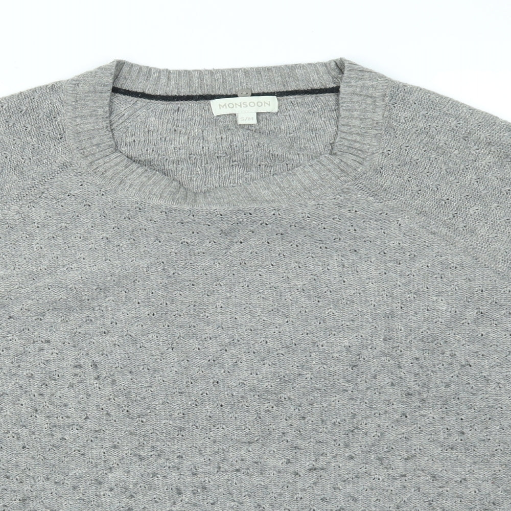 Monsoon Womens Grey   Pullover Jumper Size S