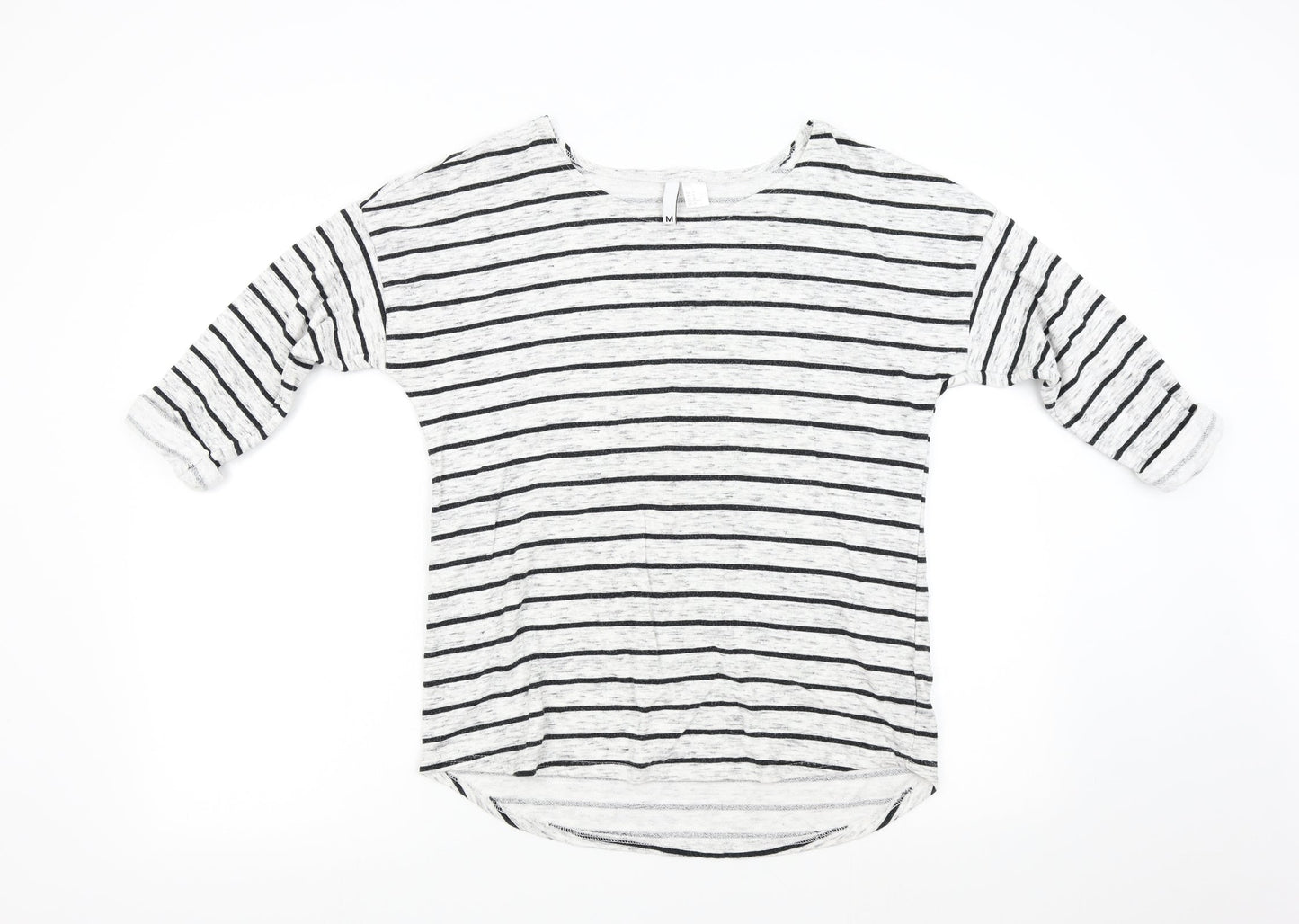 H&M Womens Grey Striped  Pullover Jumper Size M