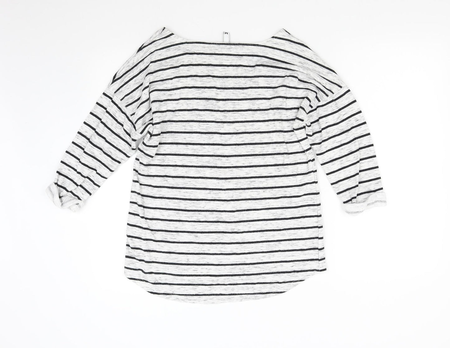 H&M Womens Grey Striped  Pullover Jumper Size M