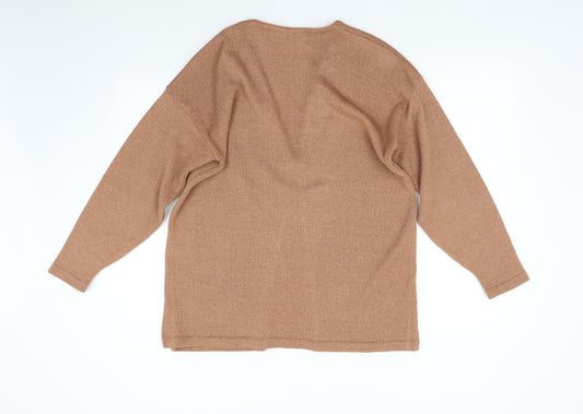 Ash Womens Orange  Knit Cardigan Jumper Size L