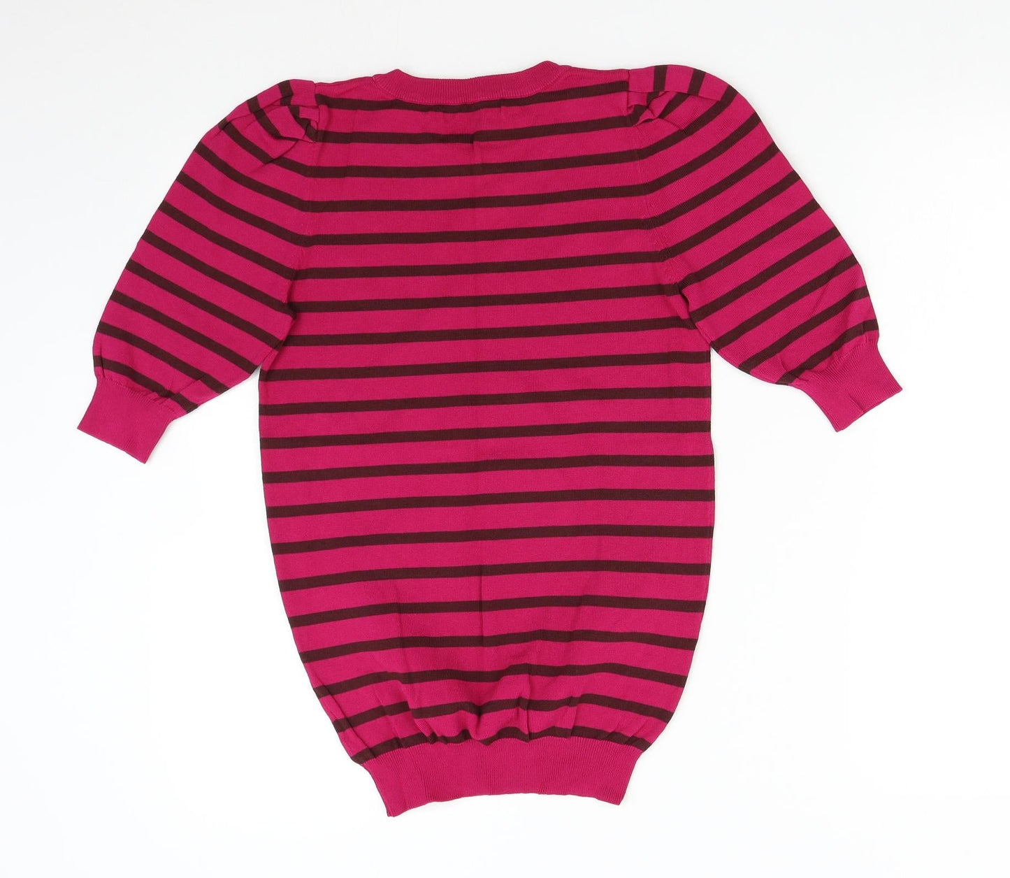 NEXT Womens Pink Striped Knit Pullover Jumper Size 8