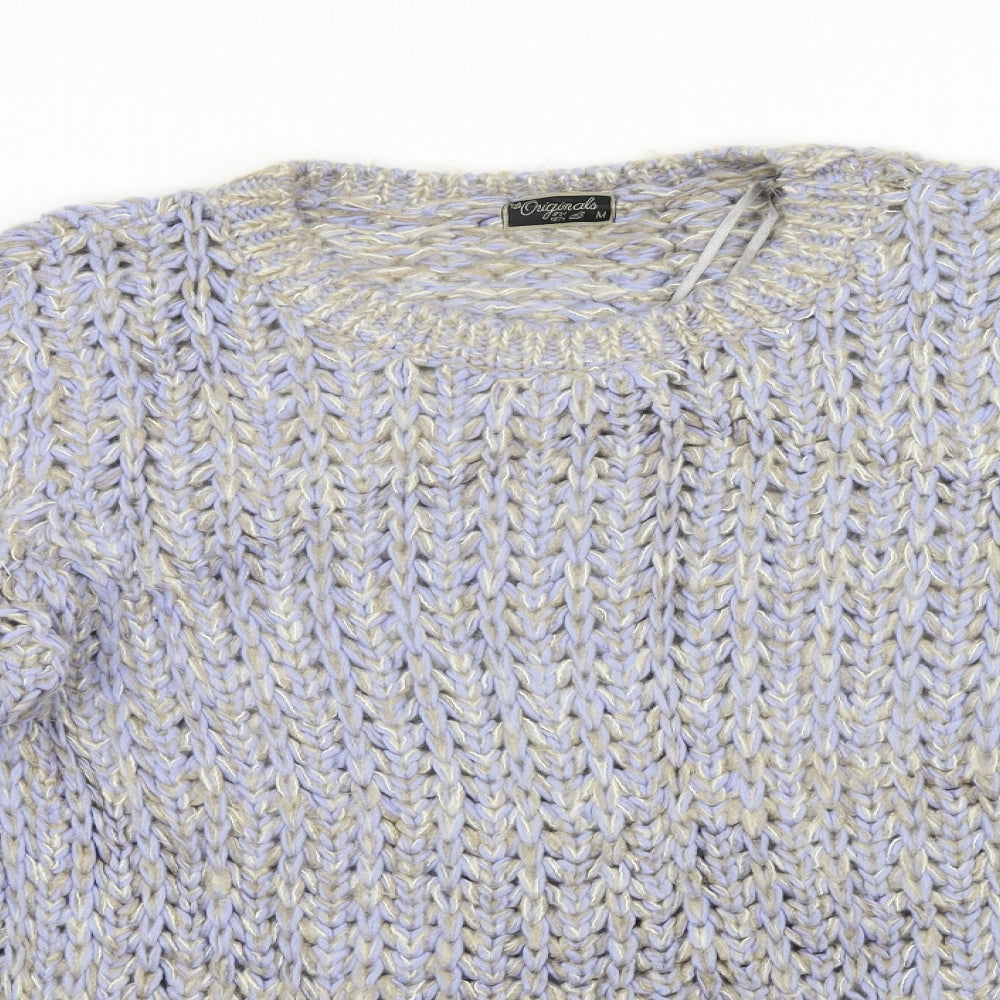 Originals Womens Blue  Knit Pullover Jumper Size M