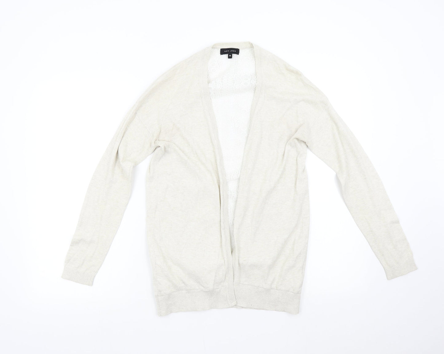 New Look Womens Beige  Knit Cardigan Jumper Size 10