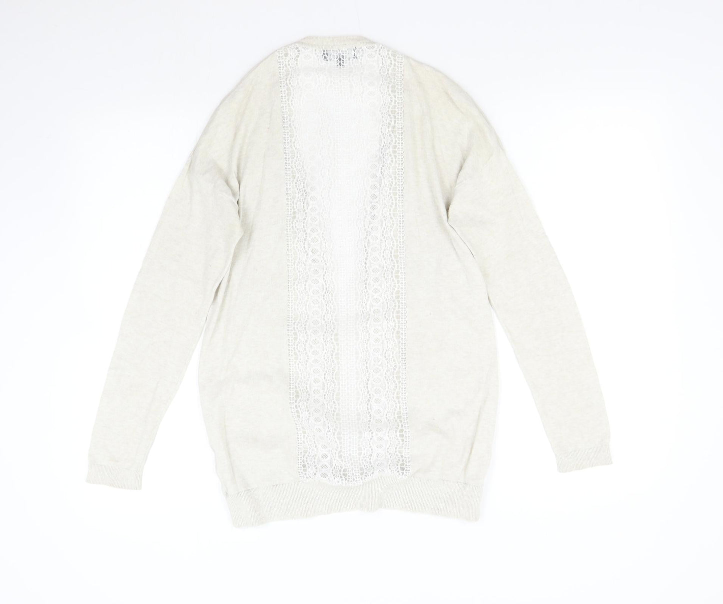 New Look Womens Beige  Knit Cardigan Jumper Size 10