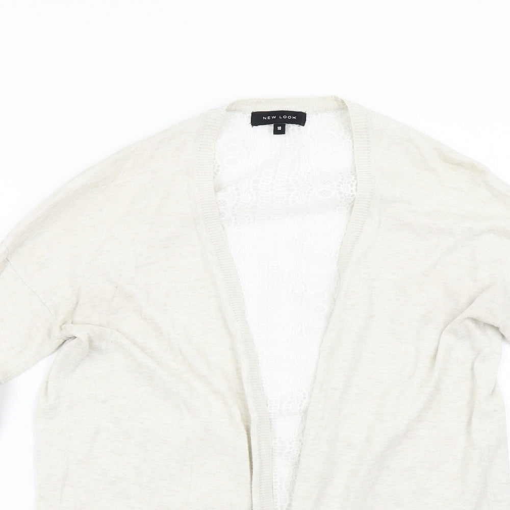 New Look Womens Beige  Knit Cardigan Jumper Size 10