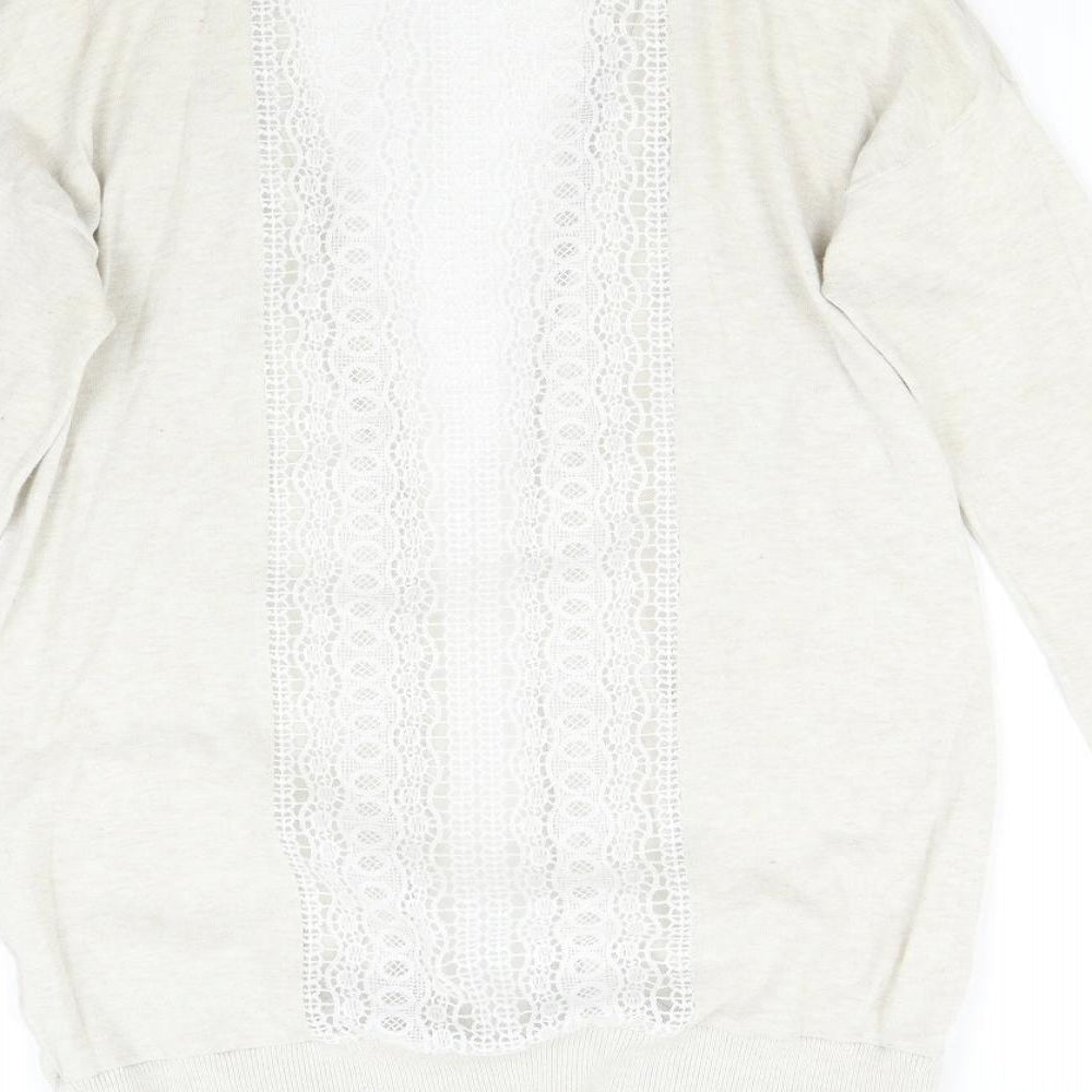 New Look Womens Beige  Knit Cardigan Jumper Size 10