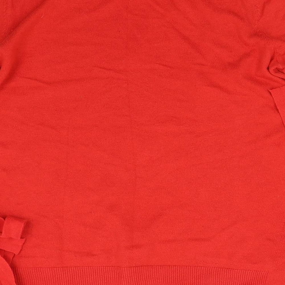 Next Petitte Womens Red  Knit Pullover Jumper Size 8