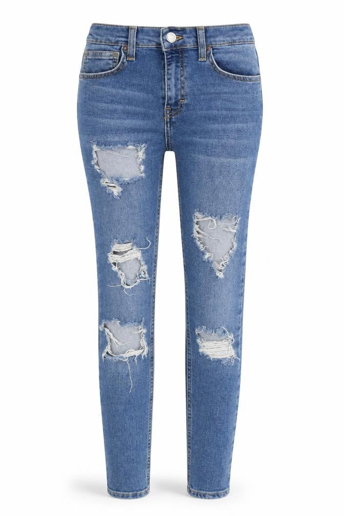 Topshop Womens Blue  Denim Skinny Jeans Size 28 L24 in