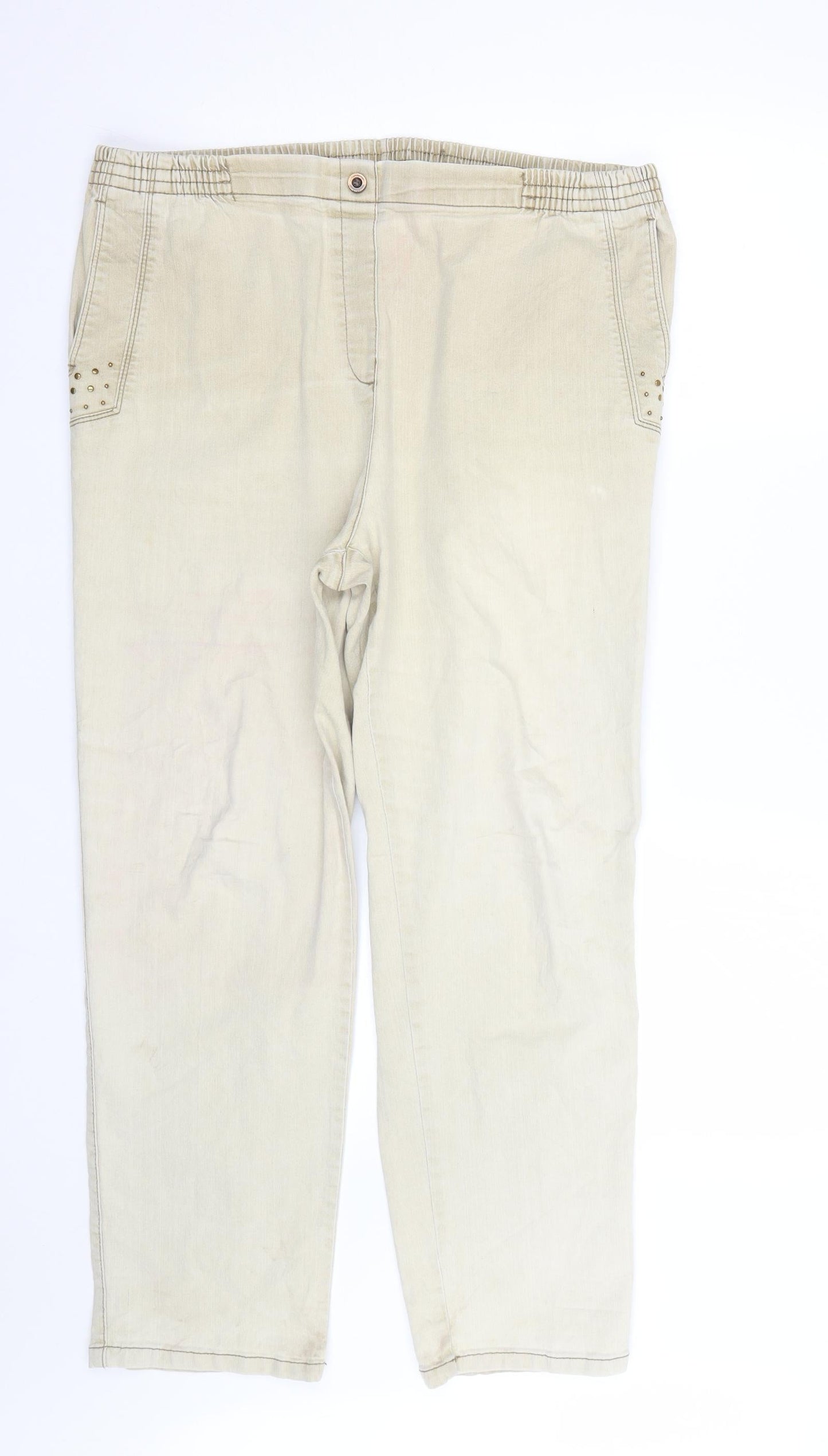 Preworn Womens Beige   Trousers  Size 36 L26 in