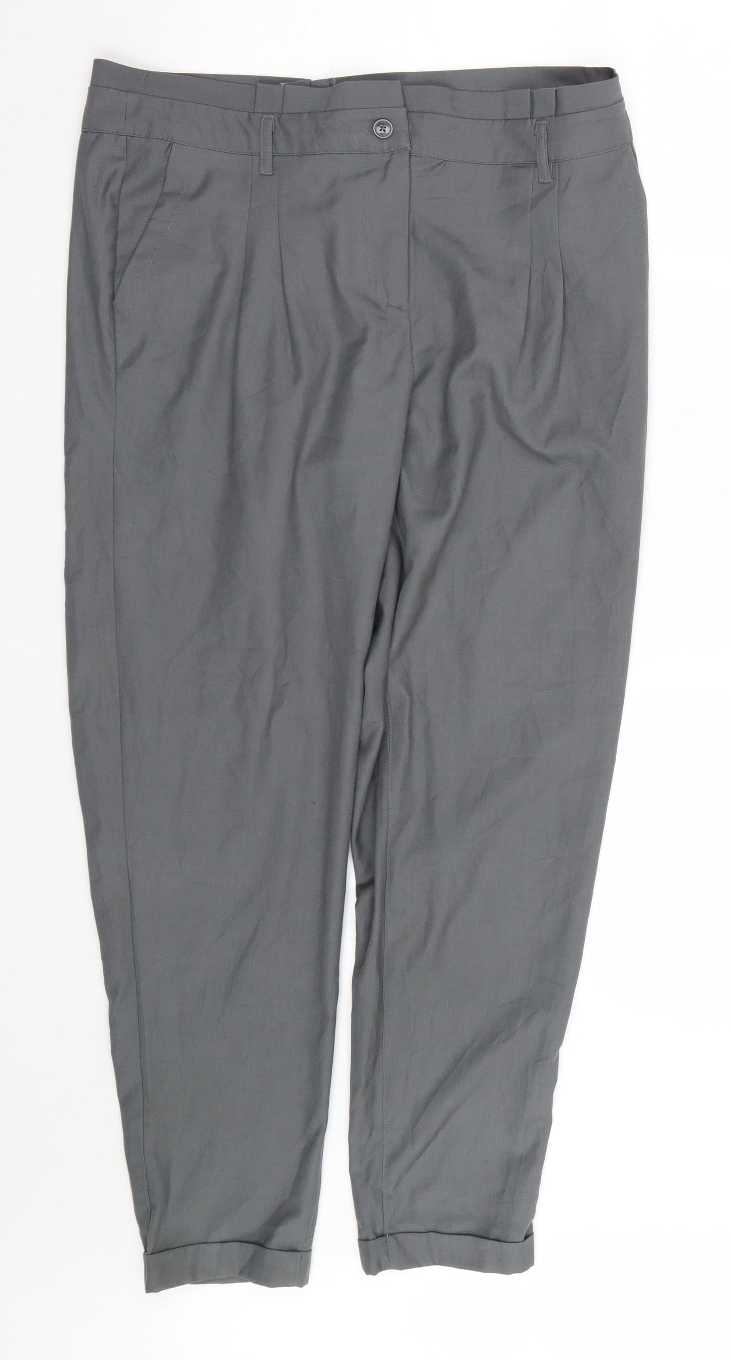 Preworn Womens Grey   Trousers  Size 34 L26 in
