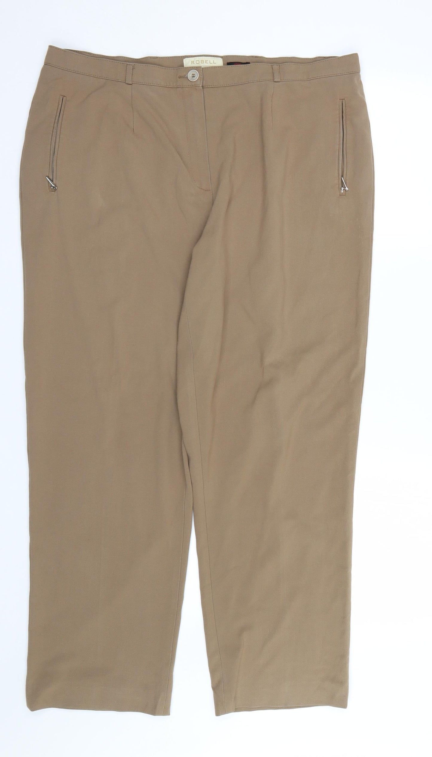 Robell Womens Brown   Trousers  Size 38 L26 in
