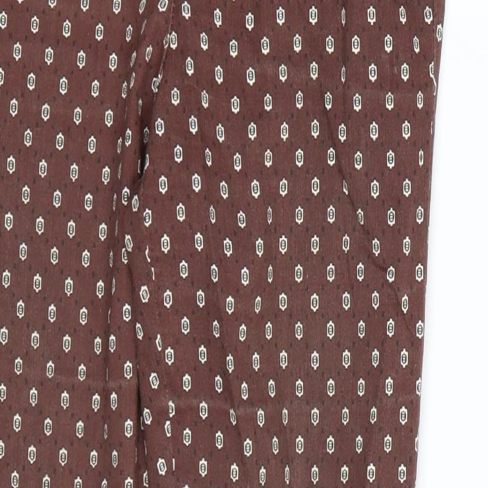 H&M Womens Brown Polka Dot  Trousers  Size 8 L26 in