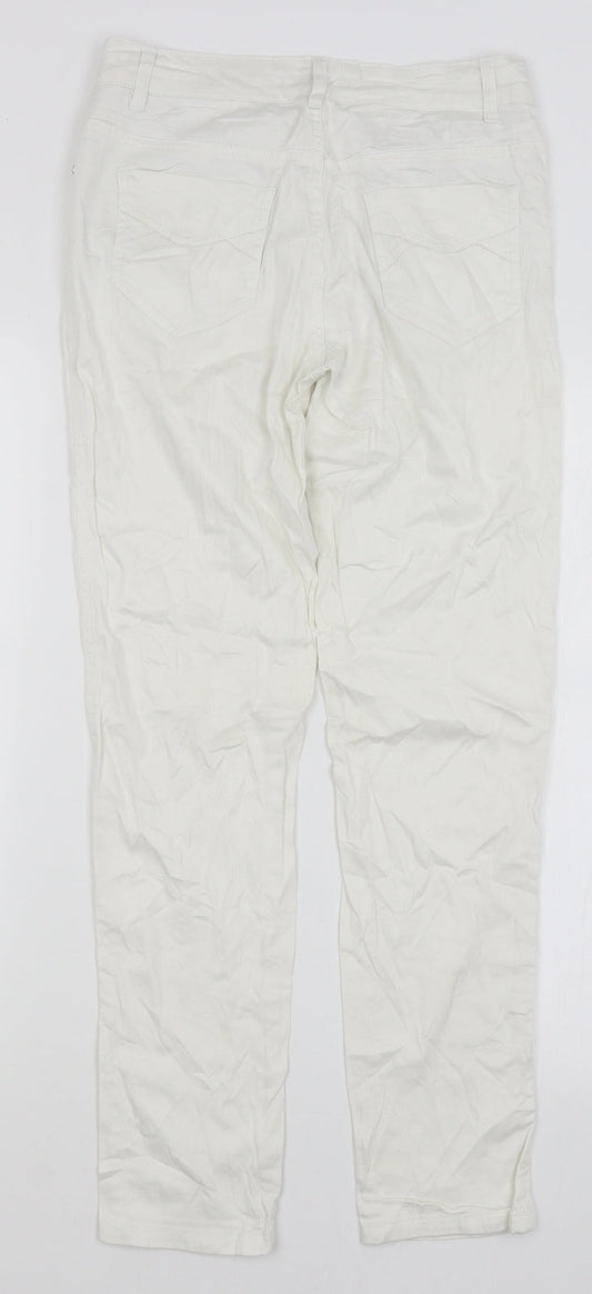 Elysee Womens White   Trousers  Size M L28 in