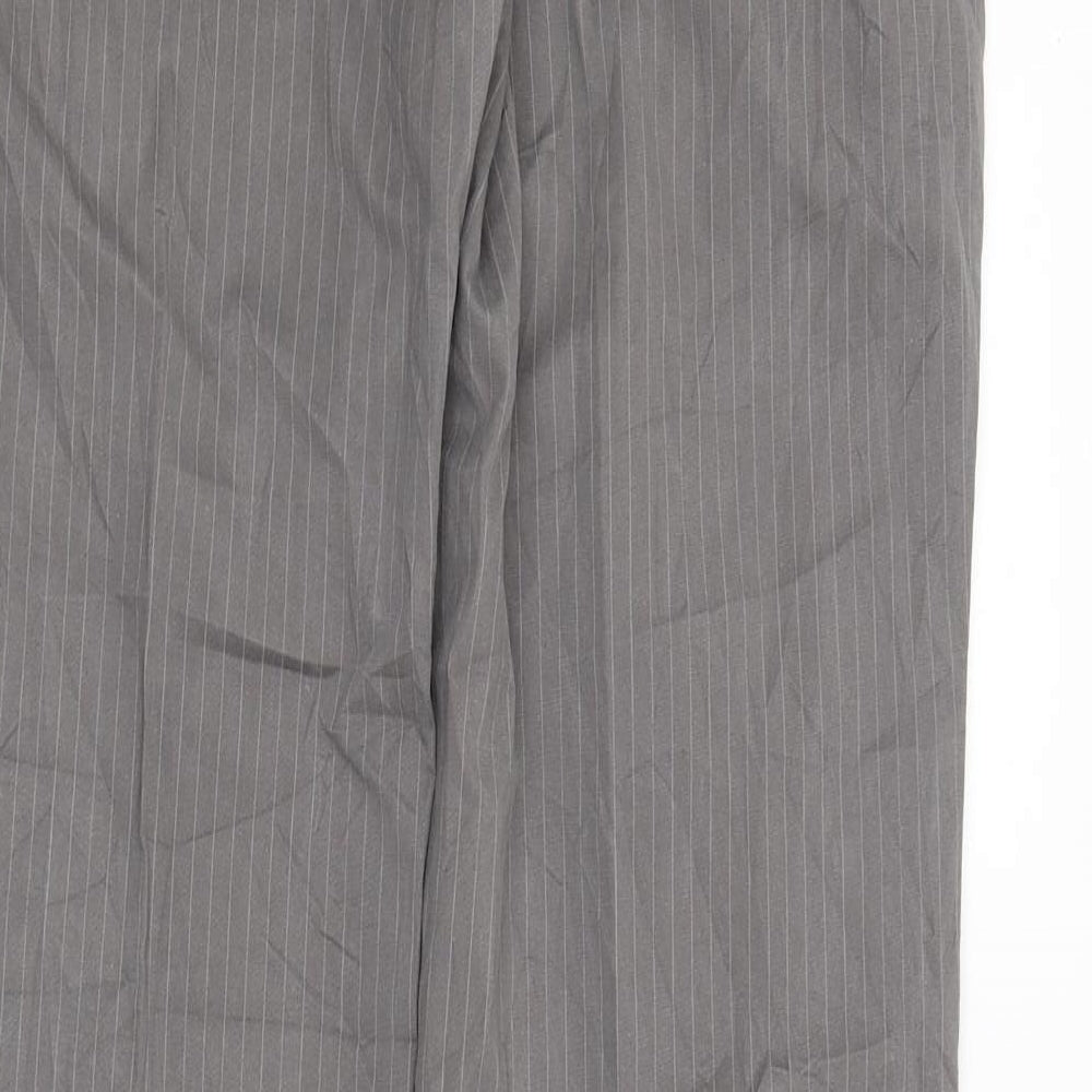 Carry Womens Grey Striped  Trousers  Size L L32 in