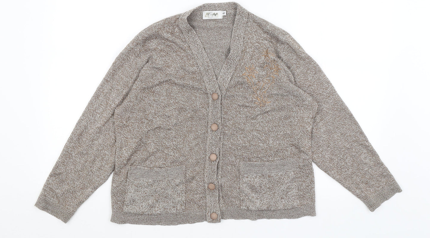 Care Womens Brown   Cardigan Jumper Size S