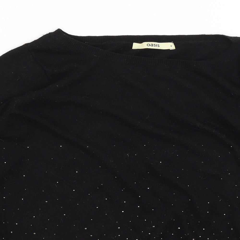 Oasis Womens Black   Pullover Jumper Size S