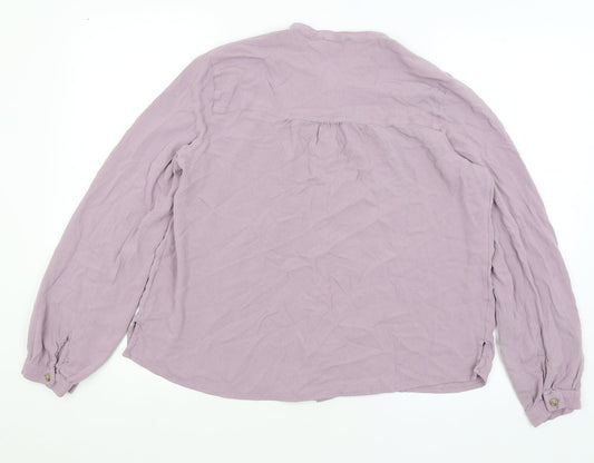 Hollister Womens Purple   Basic Button-Up Size L