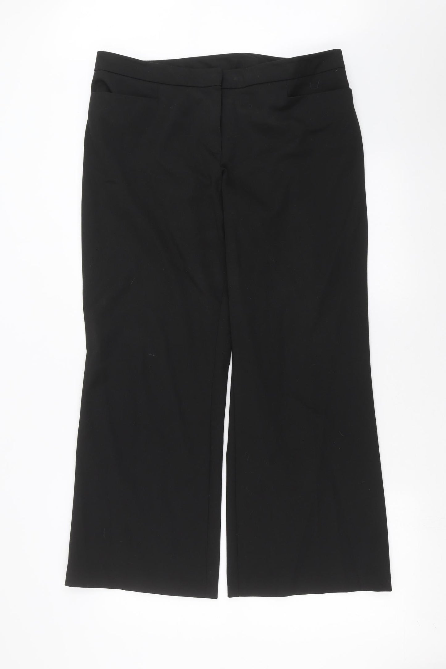 Marks and Spencer Womens Black   Trousers  Size 16 L28 in