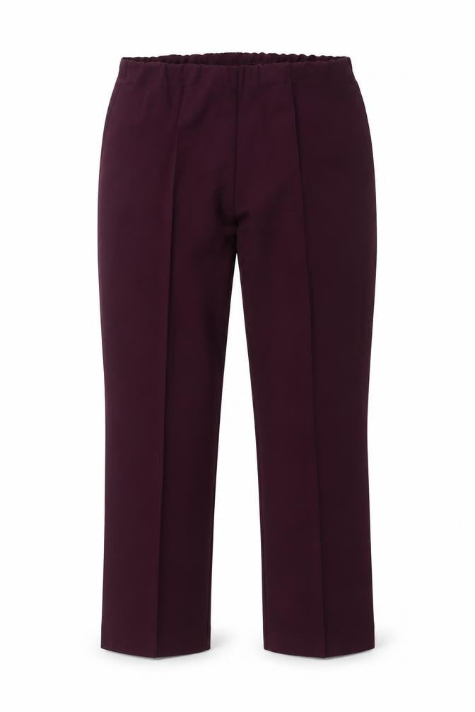 Front view of Arista women’s purple trousers, size UK 12, 27-inch leg