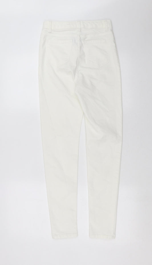 Marks and Spencer Womens White  Denim Skinny Jeans Size 8 L28 in