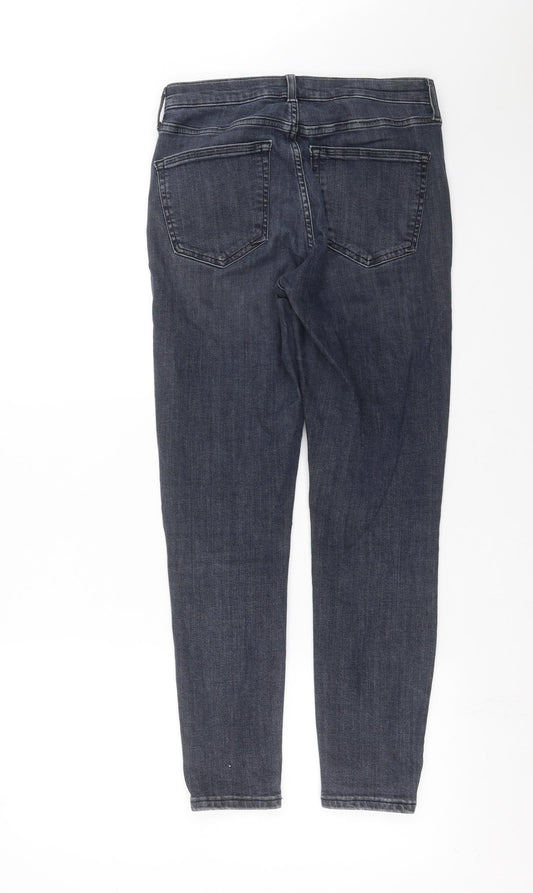 Topshop Womens Grey  Denim Skinny Jeans Size 28 in L26 in