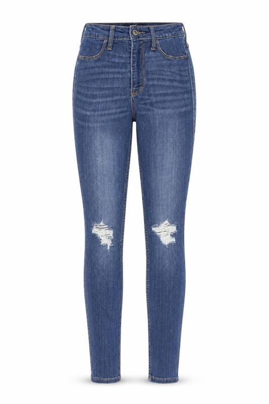 Hollister Womens Blue  Denim Skinny Jeans Size 25 in L28 in
