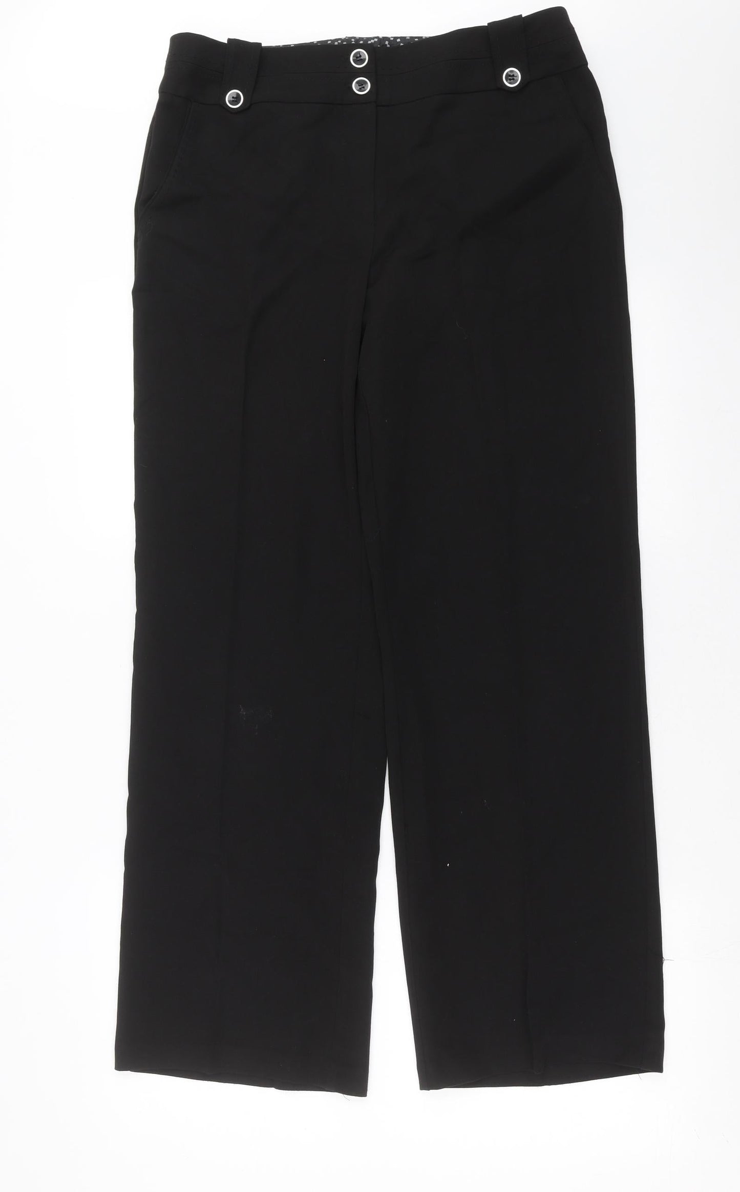 BHS Womens Black   Trousers  Size 12 L31 in