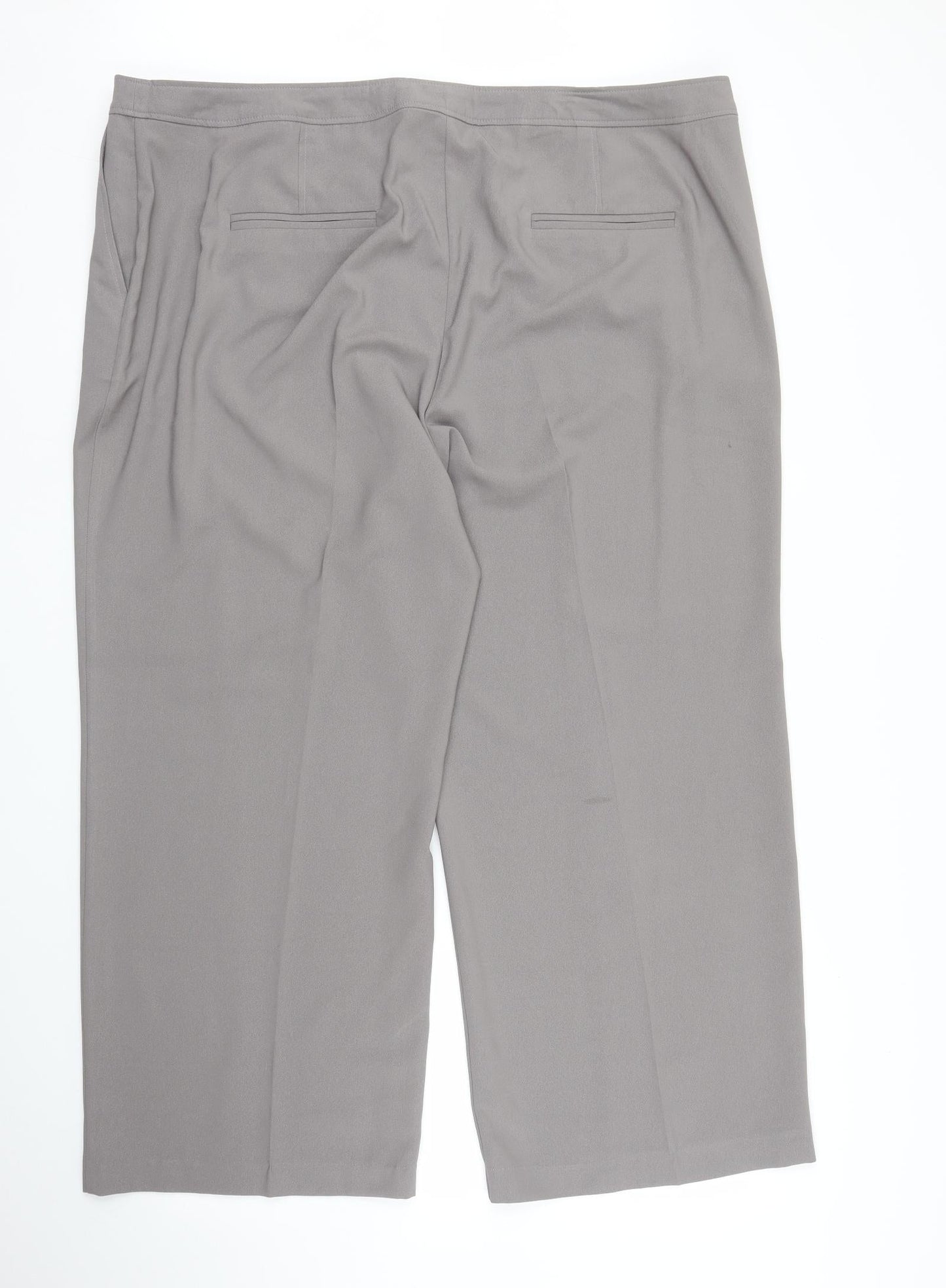 M&S Womens Grey   Trousers  Size 24 L27 in