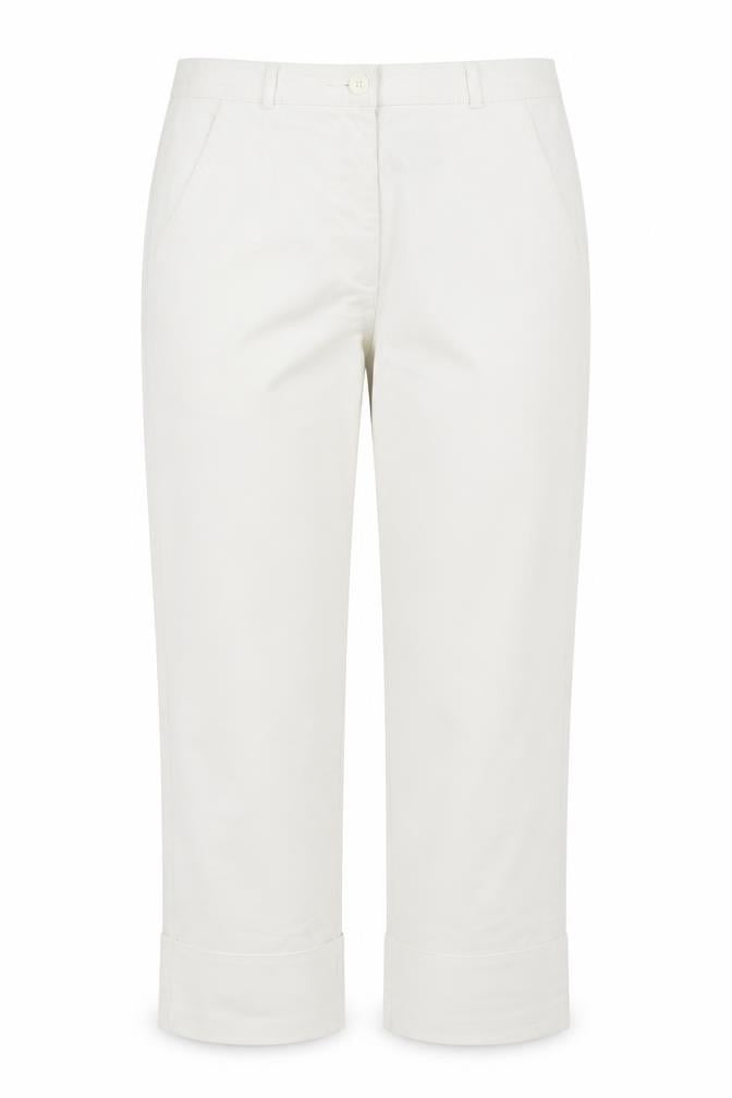 Sound No 1 Womens White  Rayon Capri Trousers Size 8 L22 in