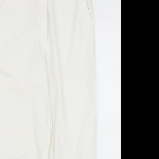 Sound No 1 Womens White  Rayon Capri Trousers Size 8 L22 in