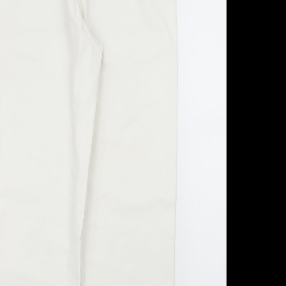Sound No 1 Womens White  Rayon Capri Trousers Size 8 L22 in