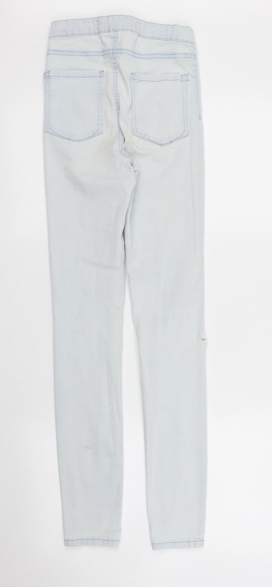 Primark Womens Blue  Denim Skinny Jeans Size 6 L27 in