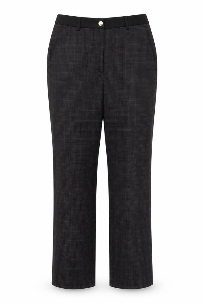 M&S Womens Purple Check  Trousers  Size 12 L26 in