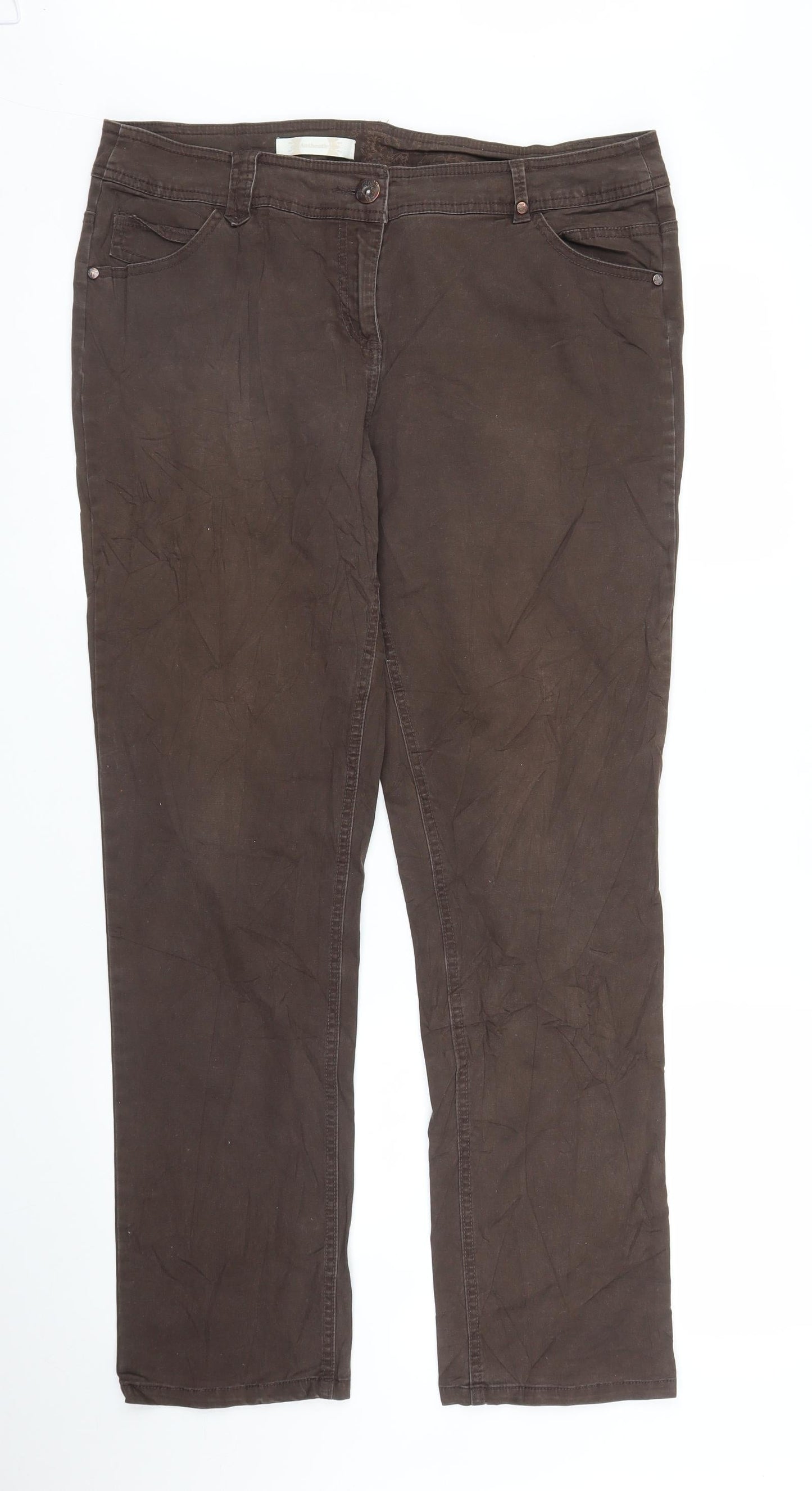 BHS Womens Brown   Carpenter Trousers Size 14 L28 in