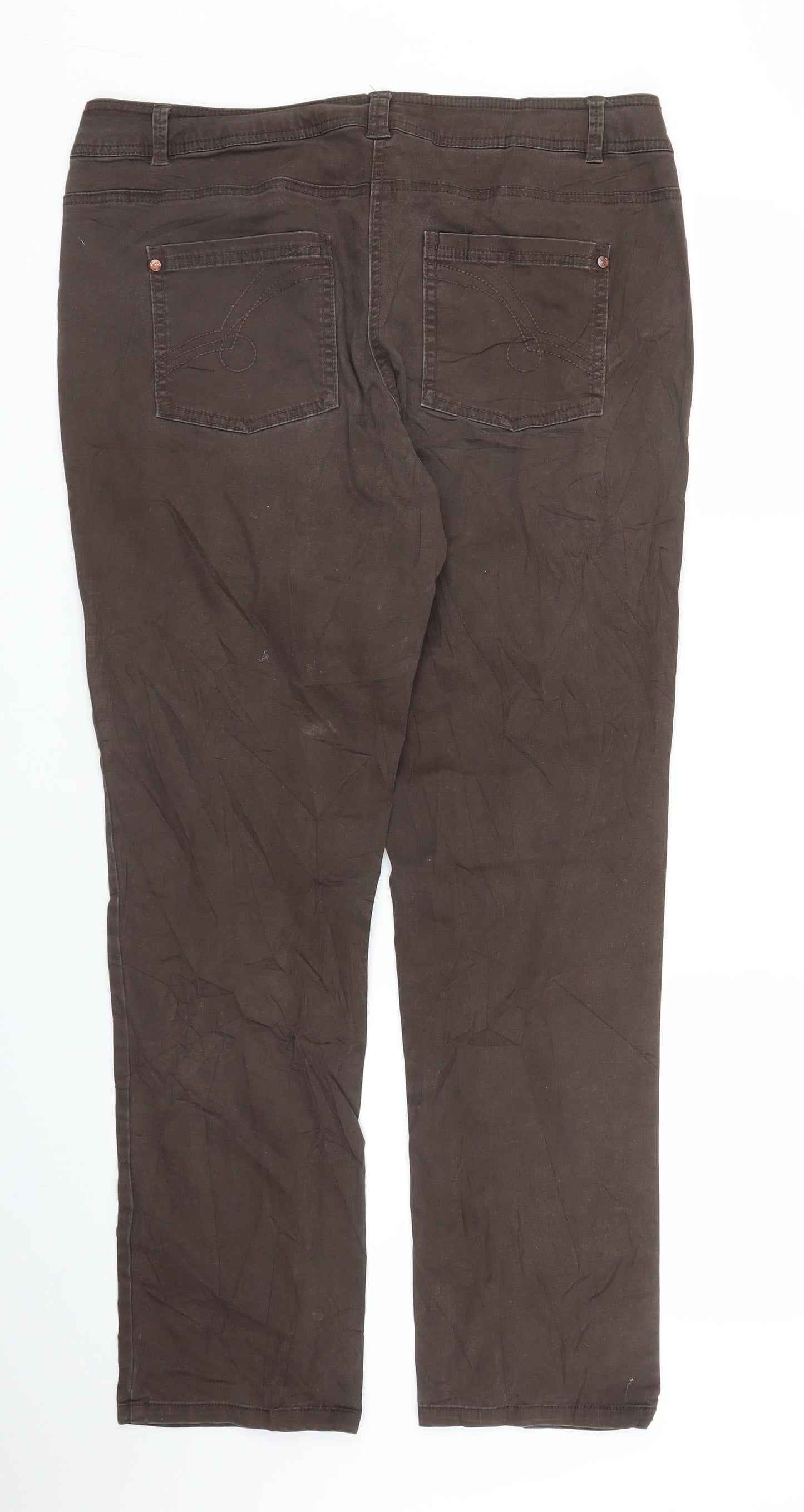 BHS Womens Brown   Carpenter Trousers Size 14 L28 in