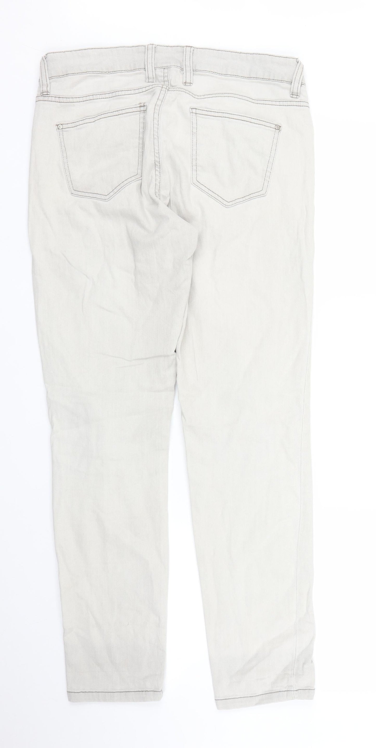 ESMARA Womens Beige  Denim Capri Trousers Size 16 L28 in
