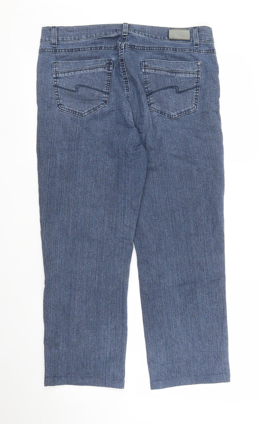 Angels Womens Blue  Denim Capri Jeans Size 34 in L24 in