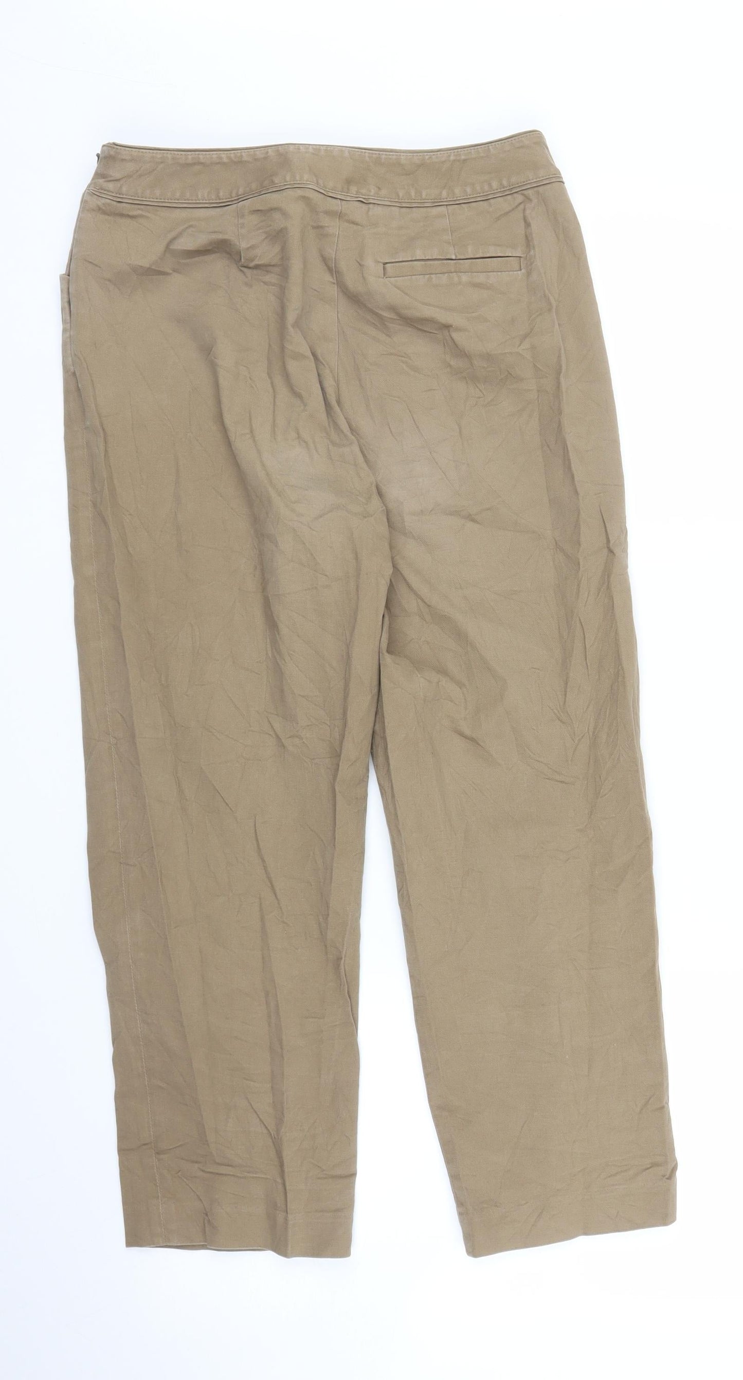 Talbots Womens Brown   Capri Trousers Size 4 L23 in